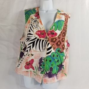 VINTAGE KOLORWAY VEST "ANIMAL KINGDOM"